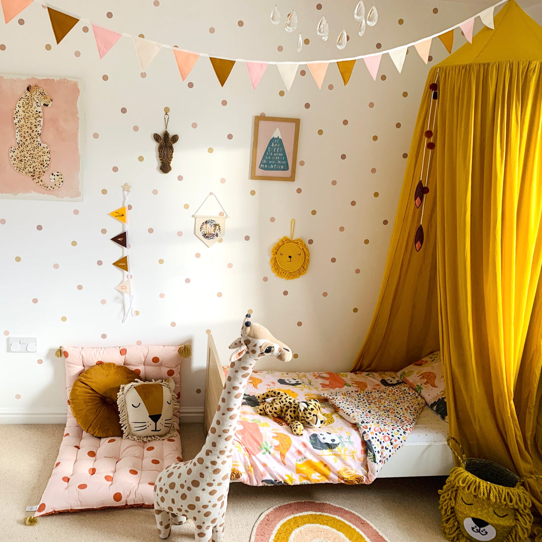 Boho Girl's Bedroom - Animal Theme
