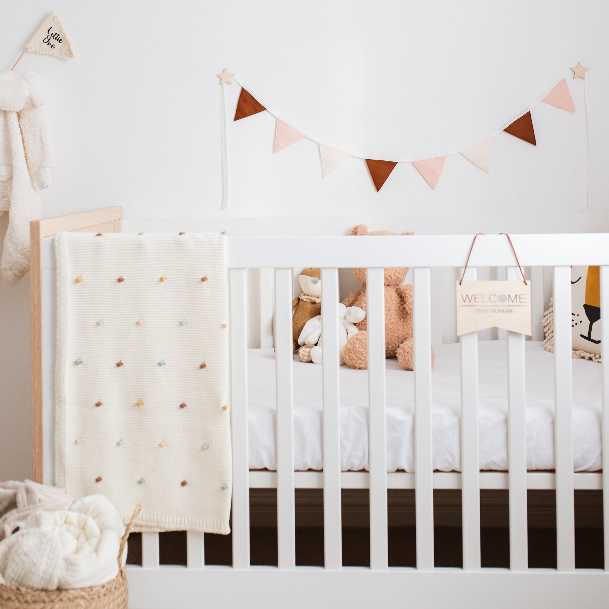 Baby girl store bunting for nursery