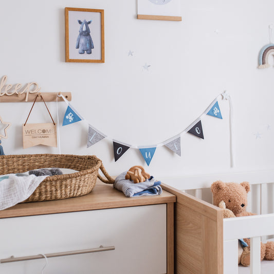 personalised bunting for boys nursery