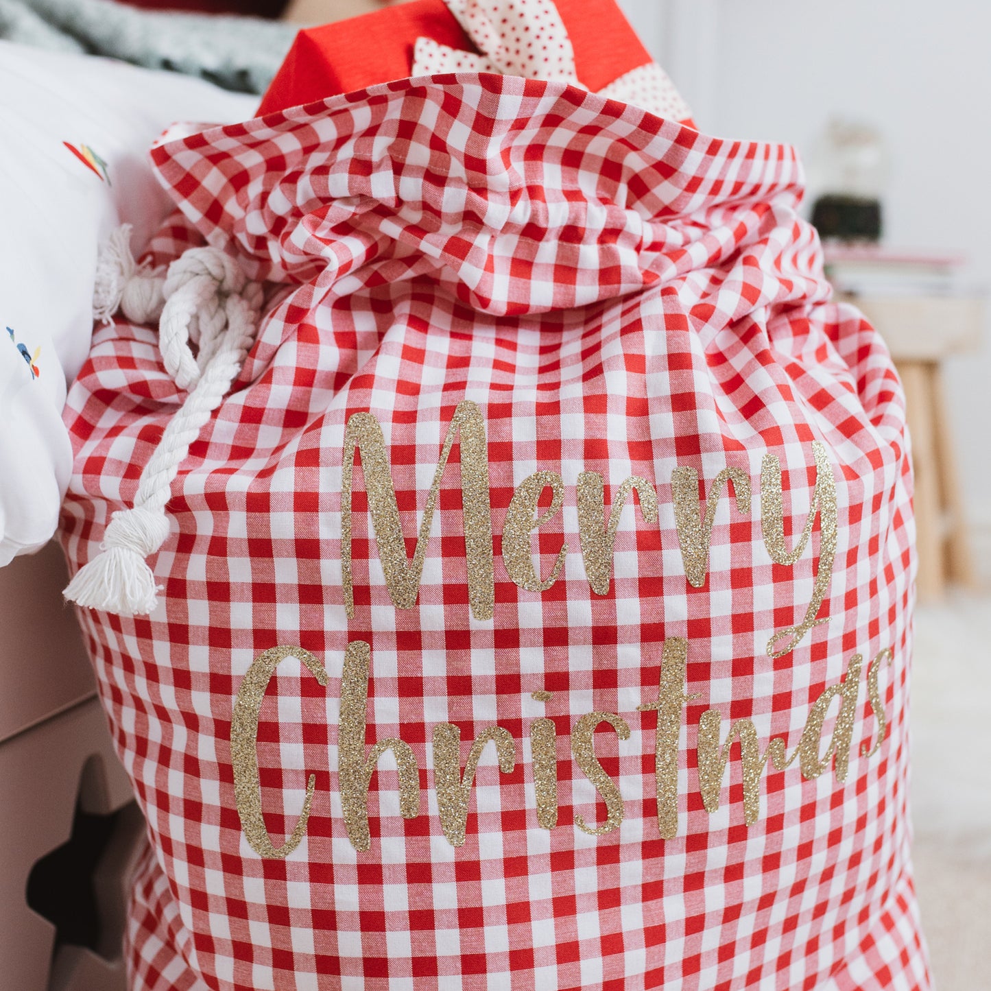 red christmas sack