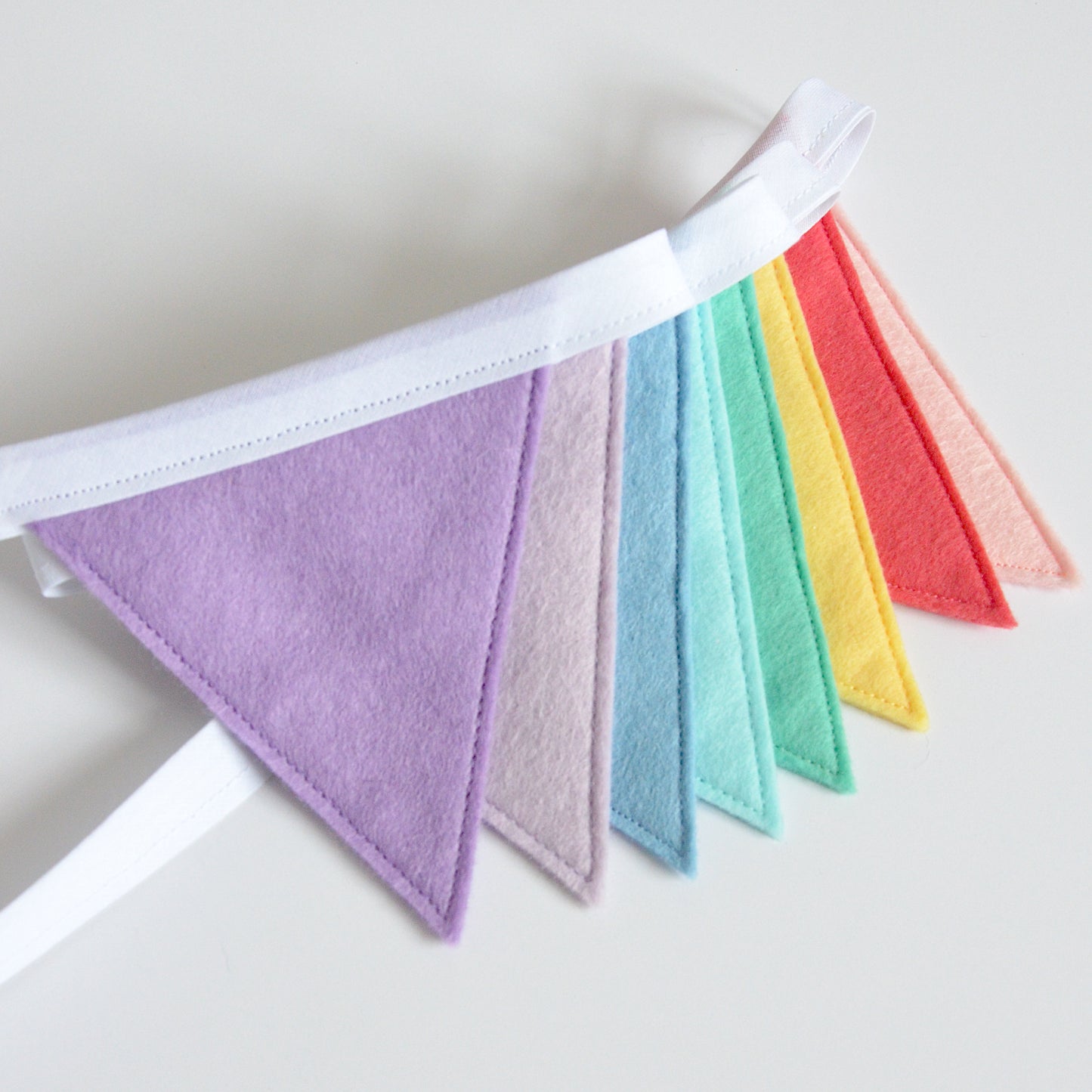 felt bunting for colourful kids bedroom
