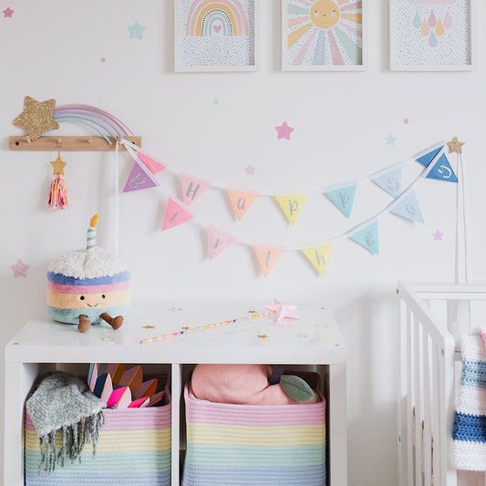 Pastel happy birthday bunting