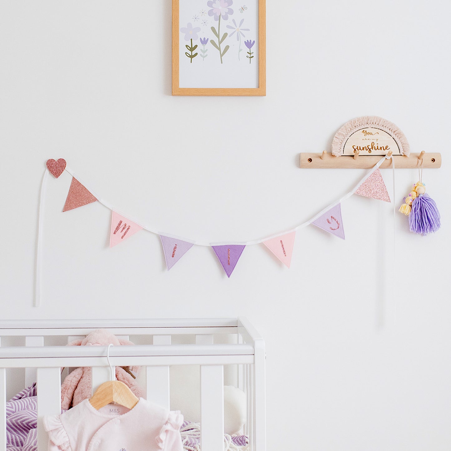 personalised bunting for girls bedroom