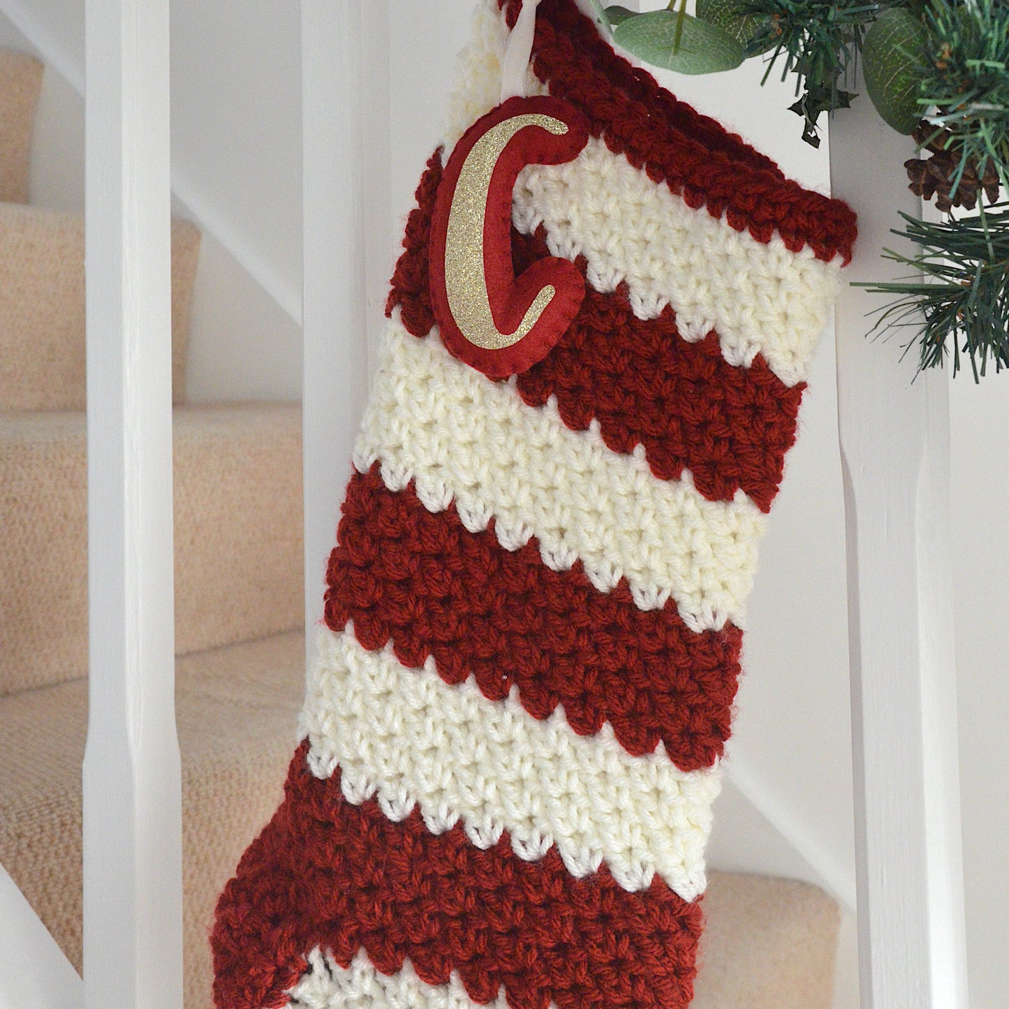 luxury Christmas stocking with personalisation