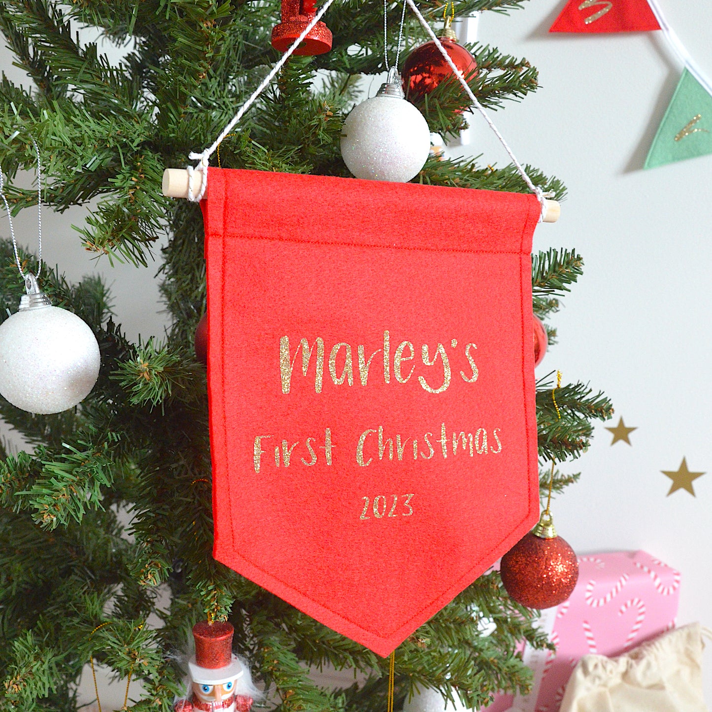 Personalised first Christmas keepsake