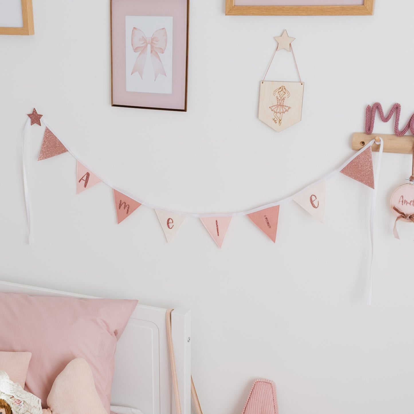 name bunting for girl's bedroom