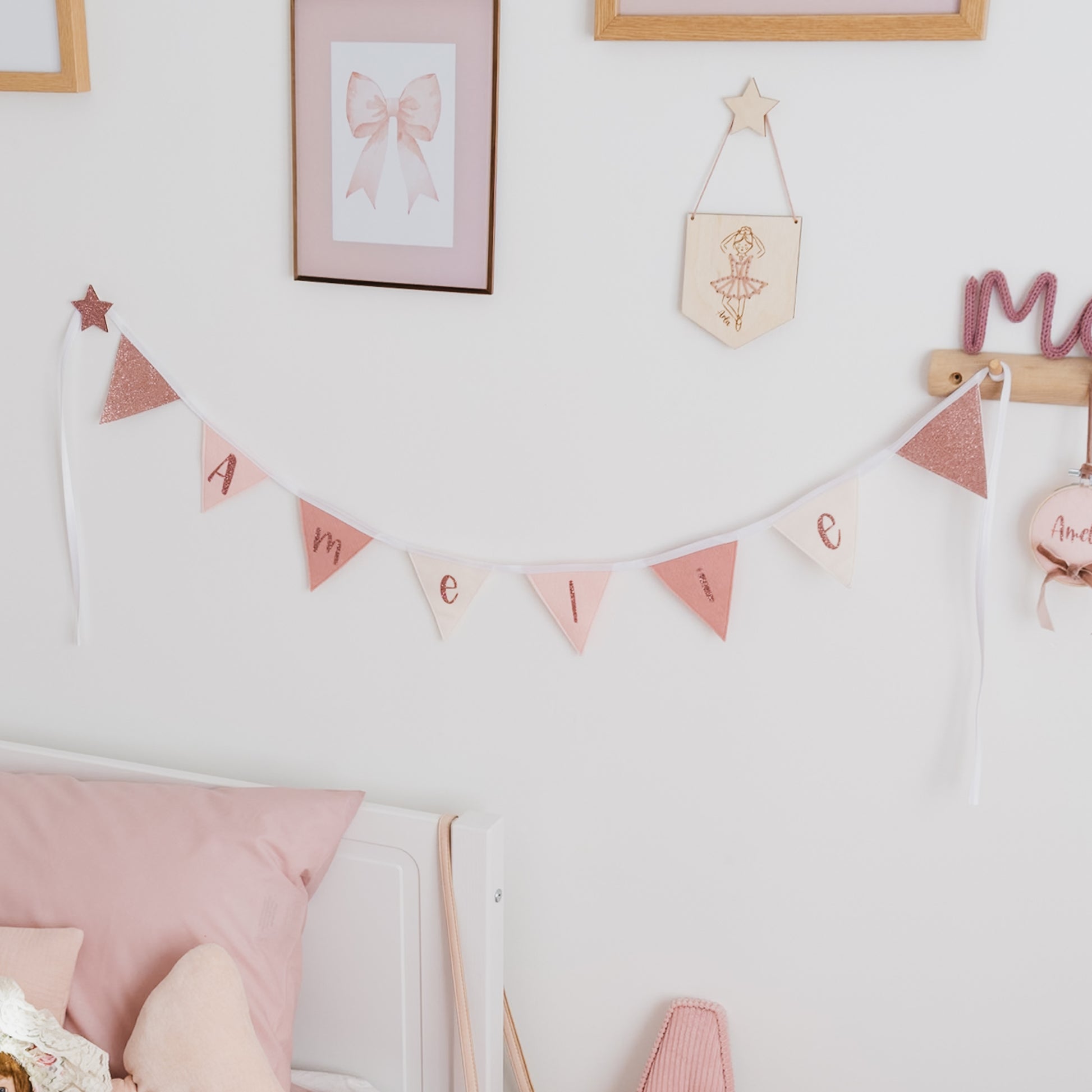 name bunting for girl's bedroom