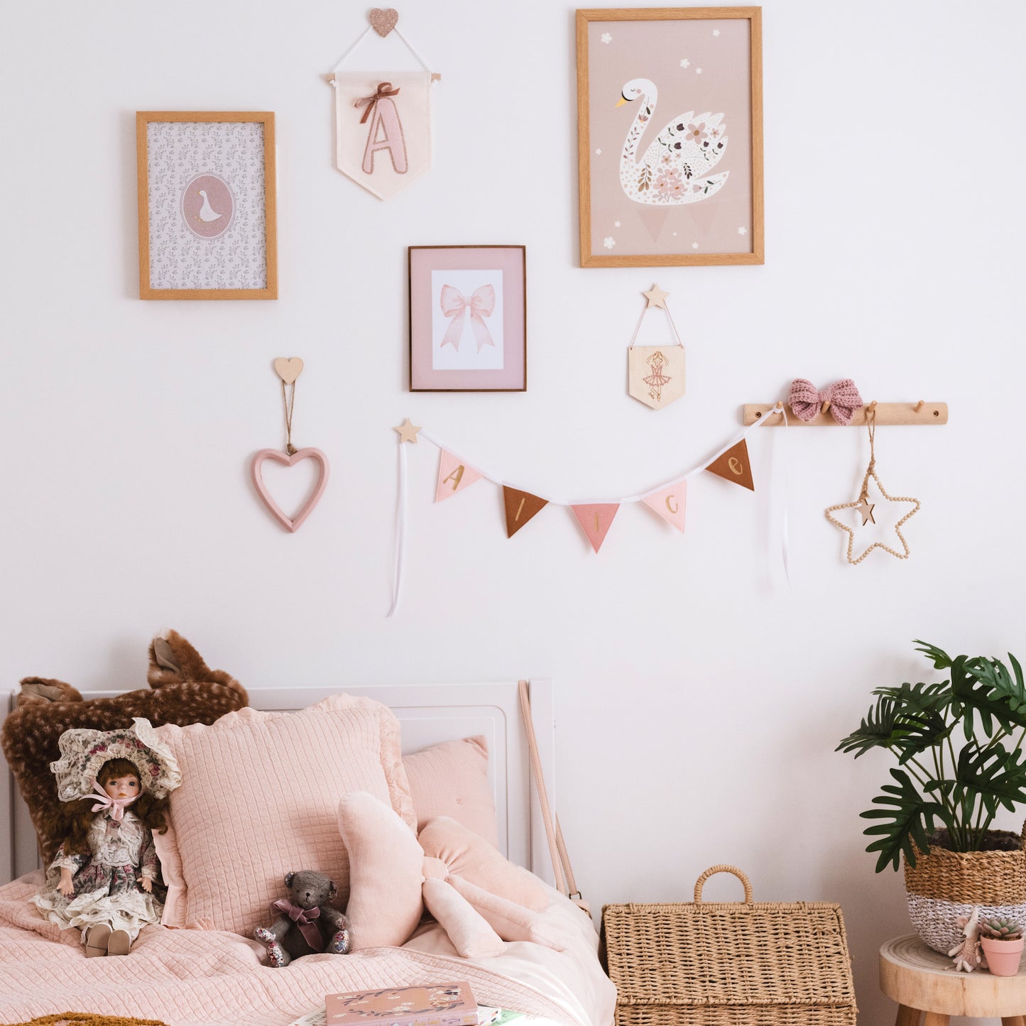 pink personalised bunting