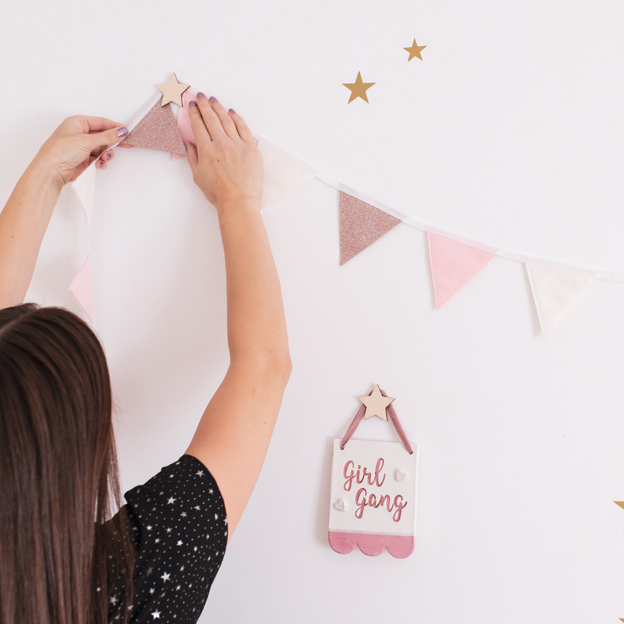 Star Wall hooks - how to hang bunting