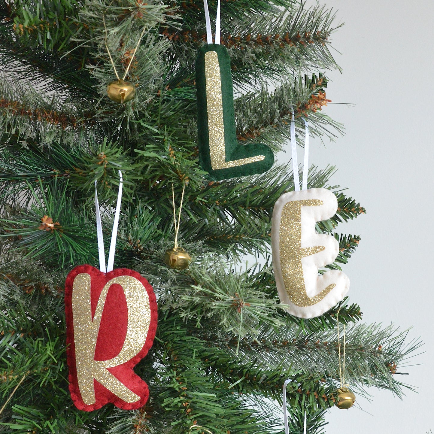 Decorative letter Christmas tree decorations