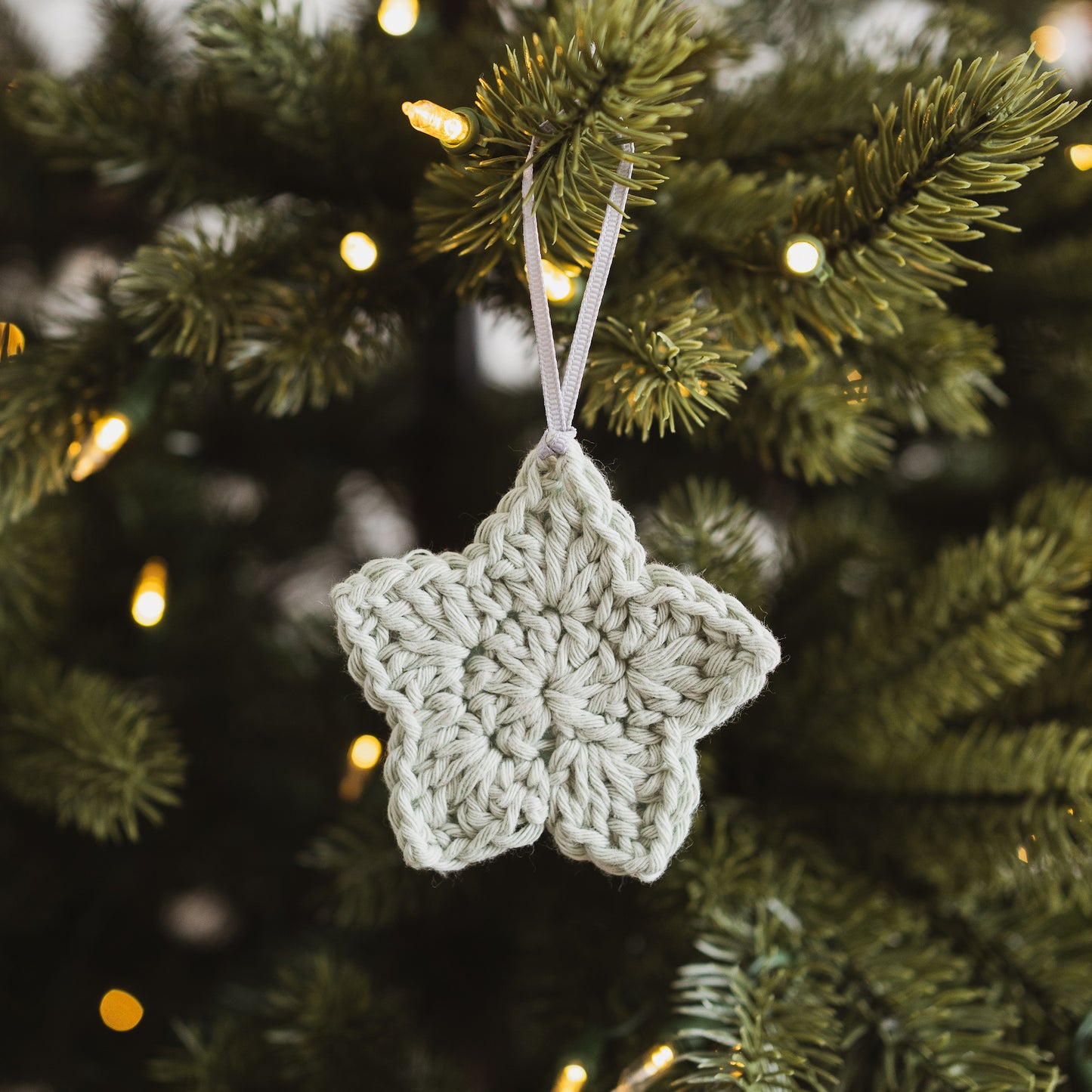 sage green christmas tree ornament