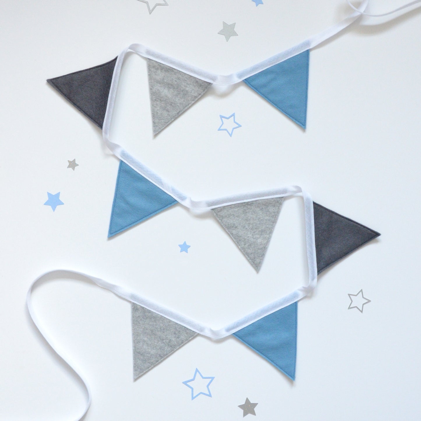 Blue Bunting for a baby boy nursery