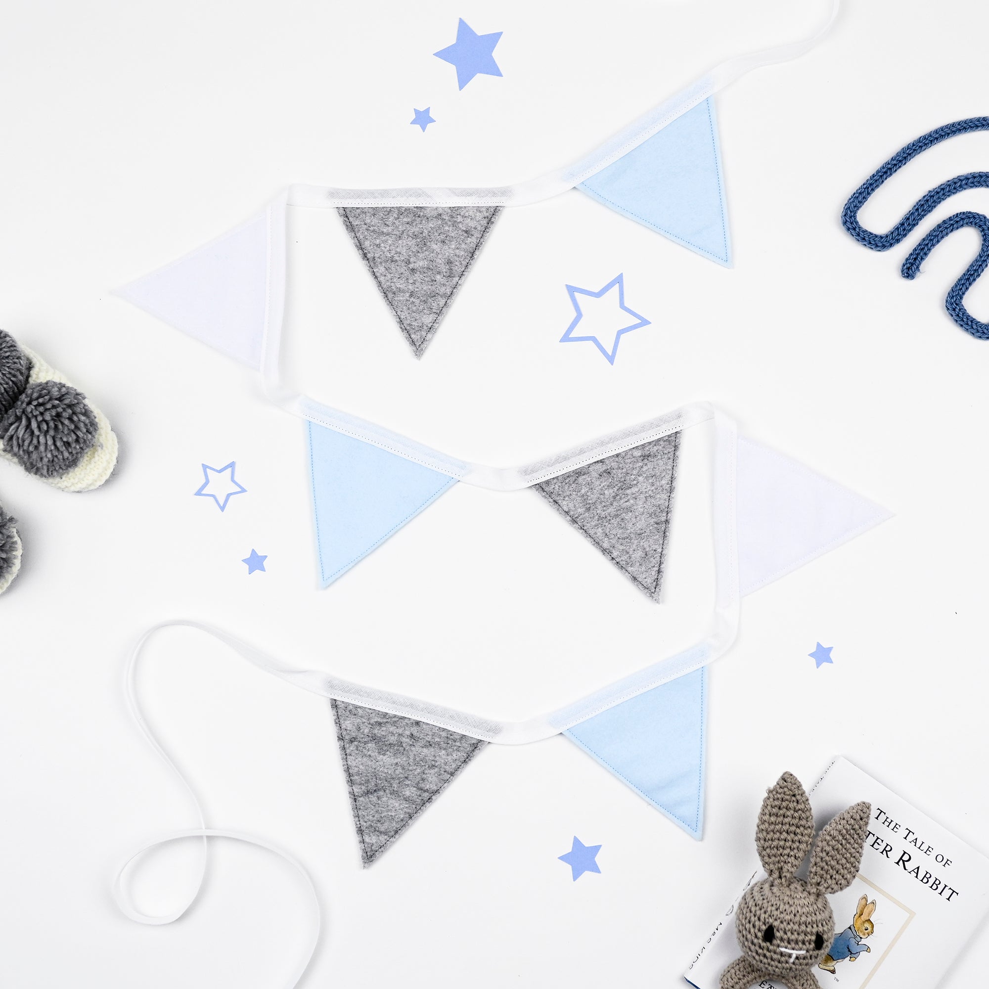 Grey bunting discount for nursery