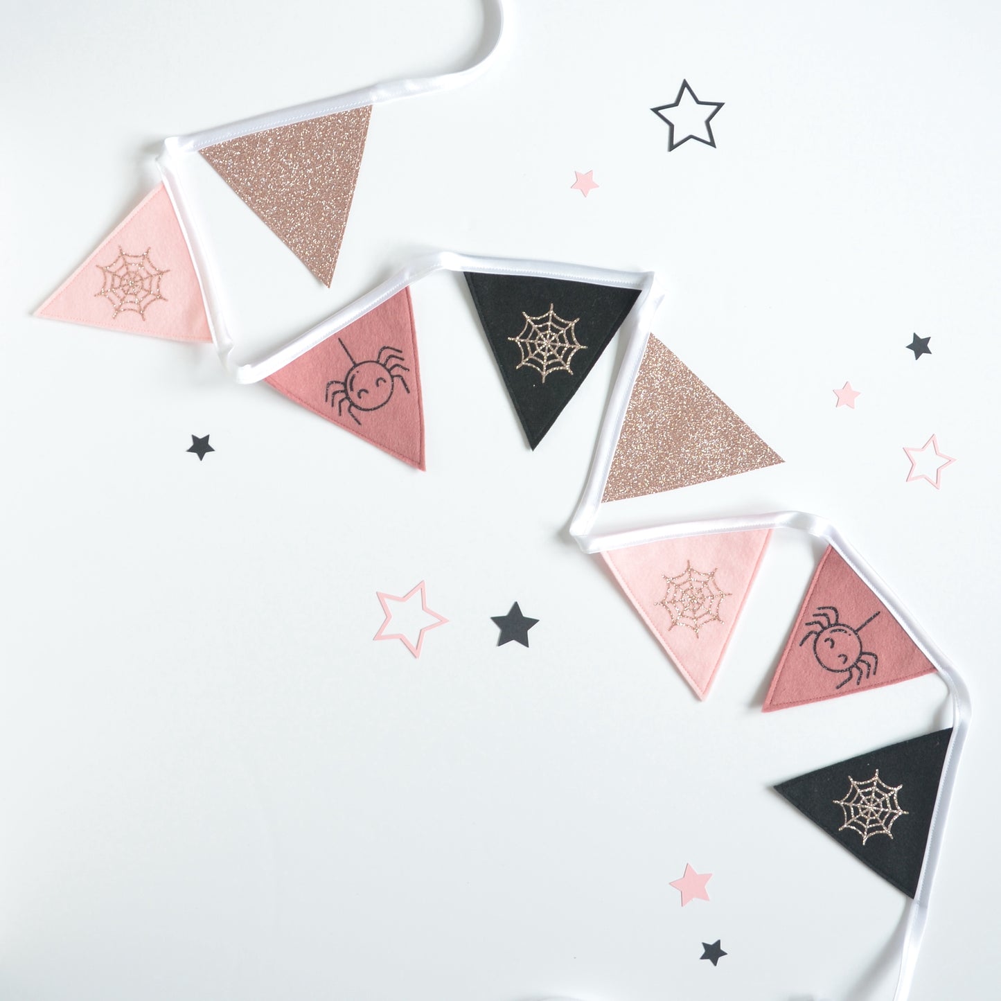 Halloween Pink Spider Bunting | Kids Halloween Decor