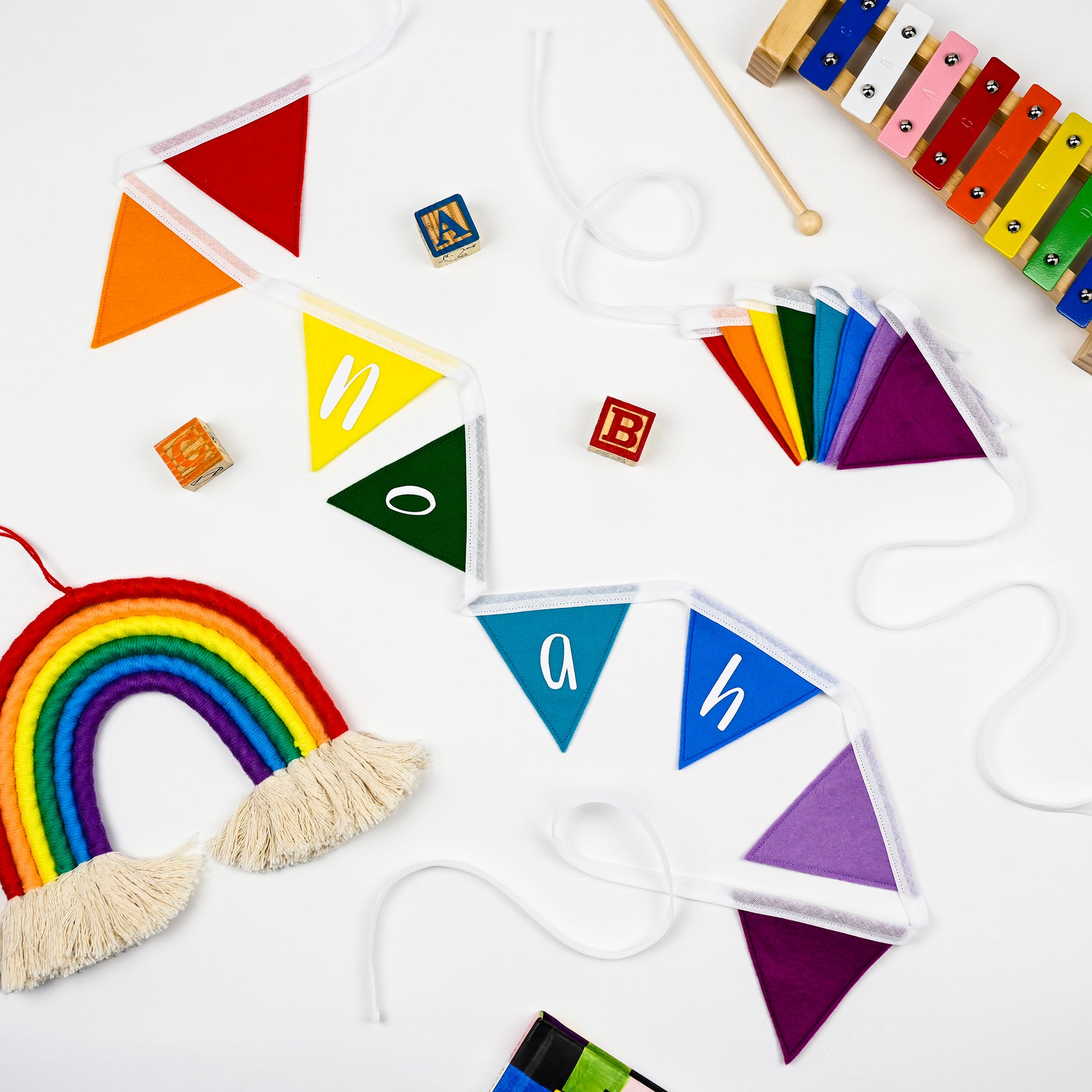 Rainbow personalised nursery decorations