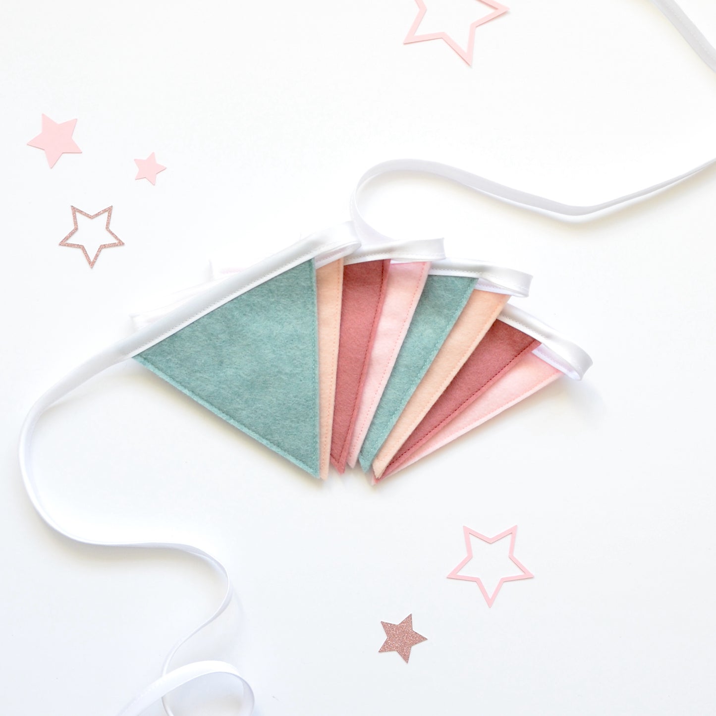 Baby Pink and Sage Bunting