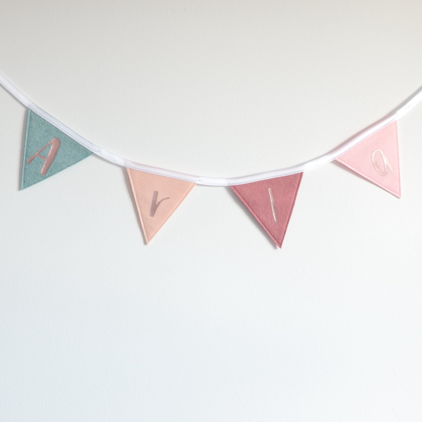 Personalised Baby Pink and Sage Bunting