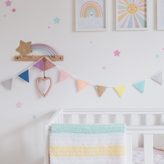 All the details: Pastel Rainbow Nursery