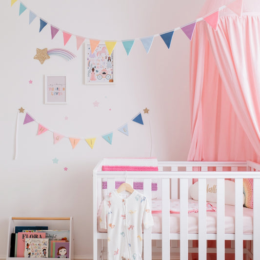 5 easy steps to create a dream nursery. Pastel Rainbow Nursery