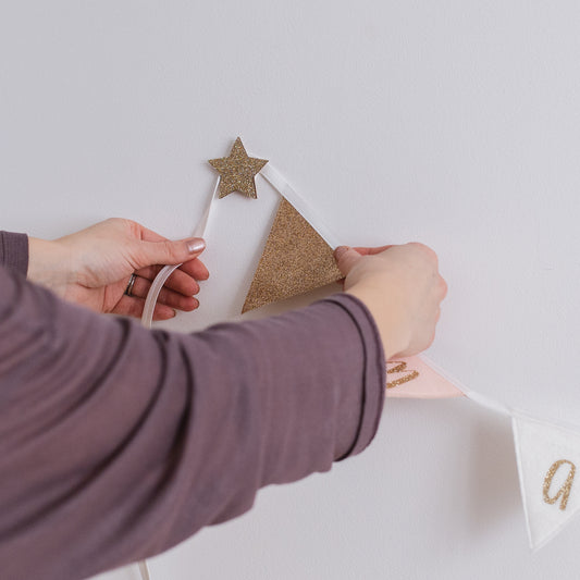 how to hang bunting with adhesive wall hooks