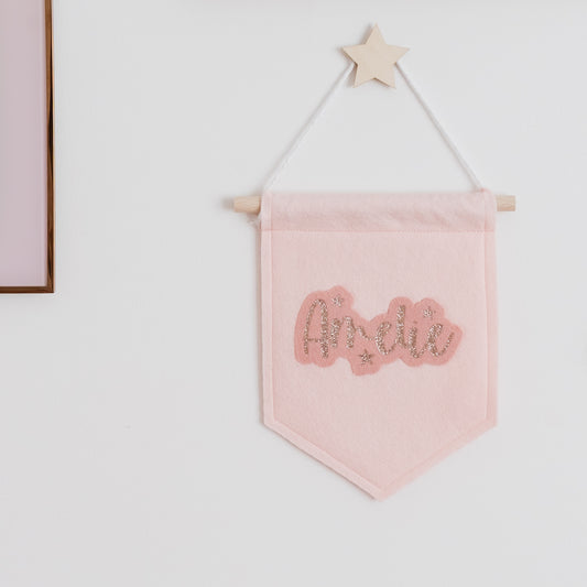 pink name sign for girls bedroom