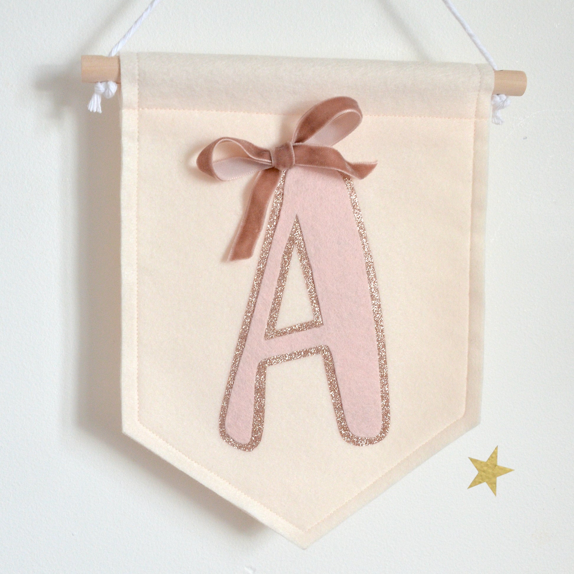 initial banner. Girls bedroom decor