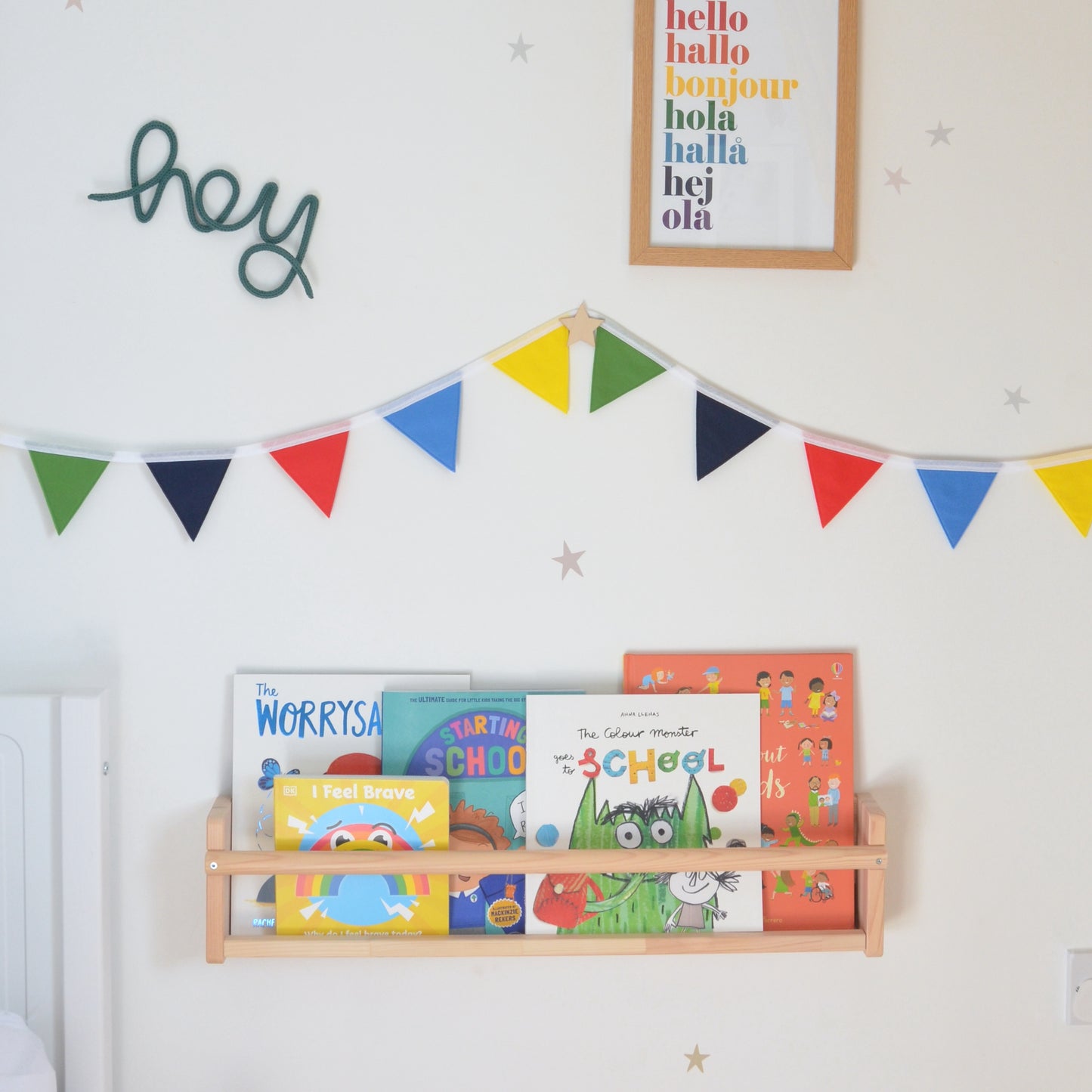 colourful bunting for boys bedroom