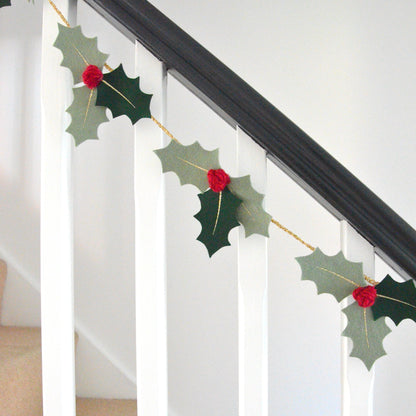Christmas staircase garland