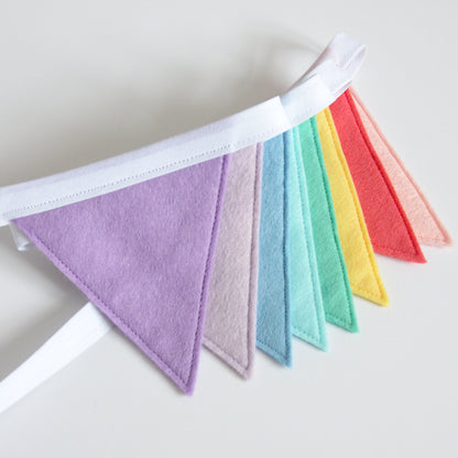 felt bunting for colourful kids bedroom