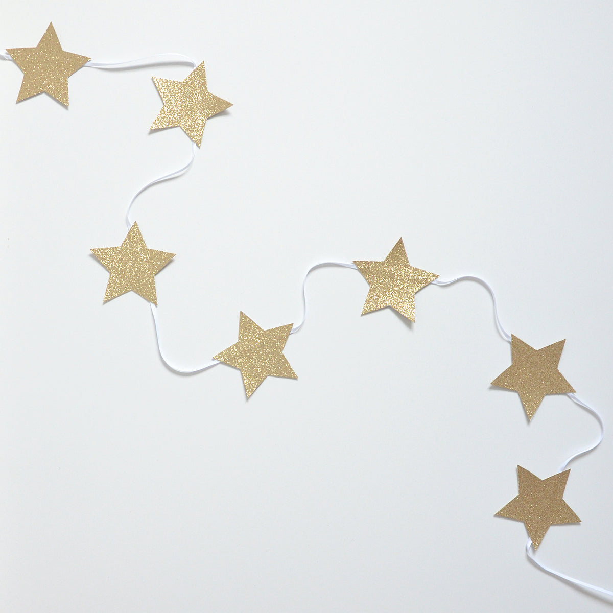 Gold star garland Christmas decoration