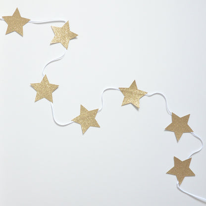 Gold star garland Christmas decoration