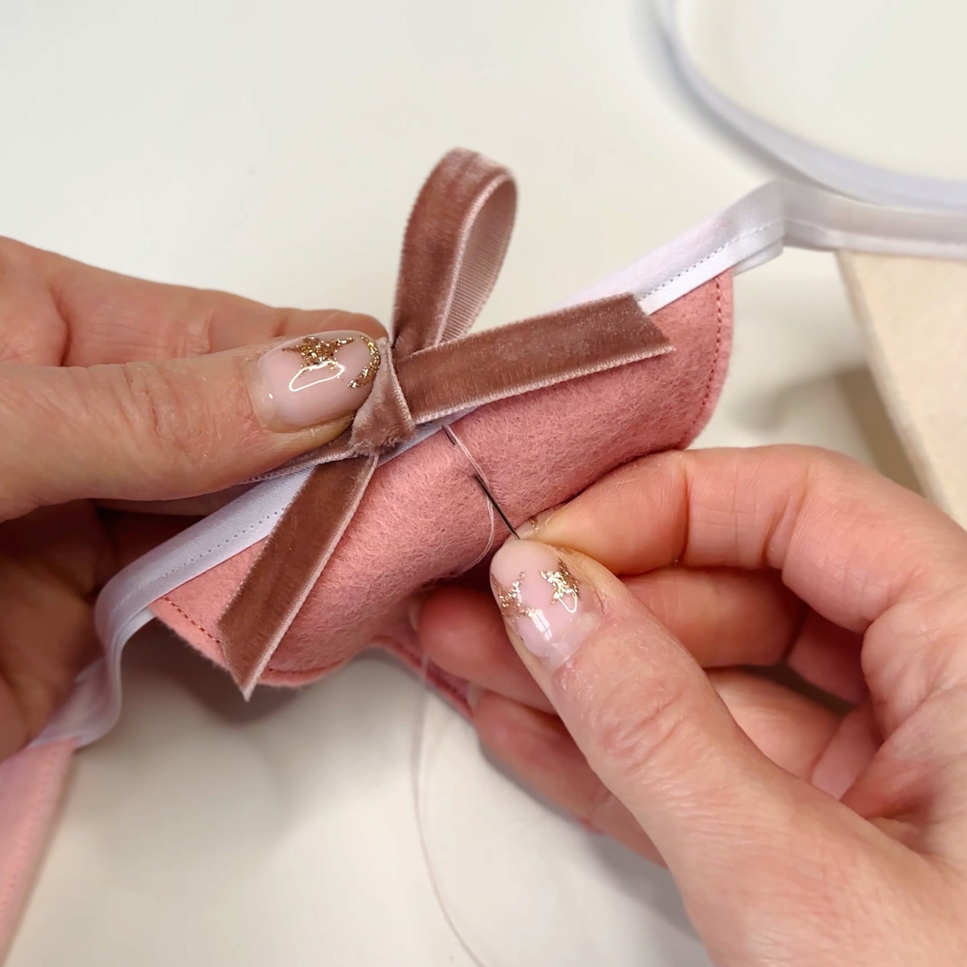 Hand sewn bow decorations