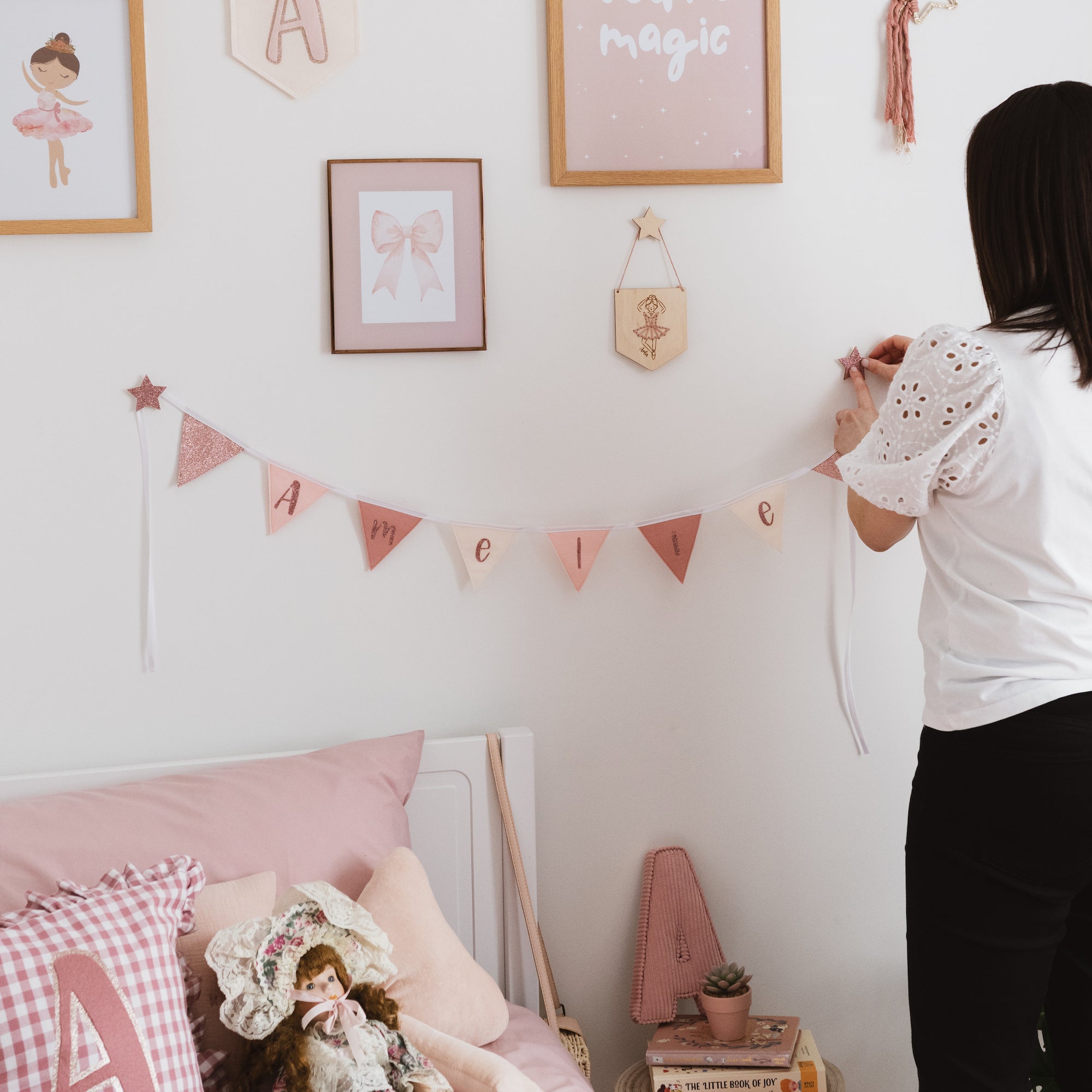 personalised bunting. handmade decorations for kids rooms and nurseries