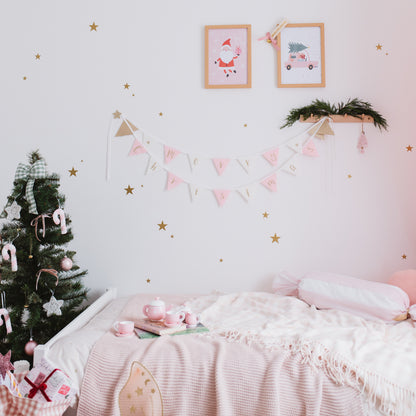 pink Christmas bunting