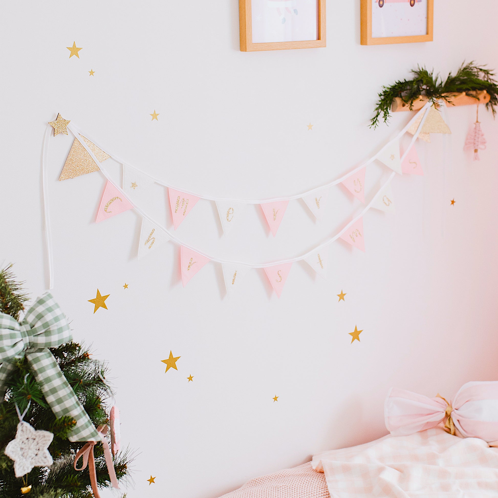 pink Christmas decorations