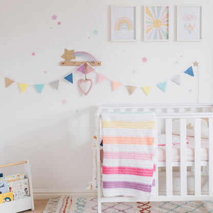 Pastel Rainbow Sparkle Bunting