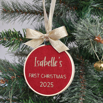 Personalised 1st Christmas decoration