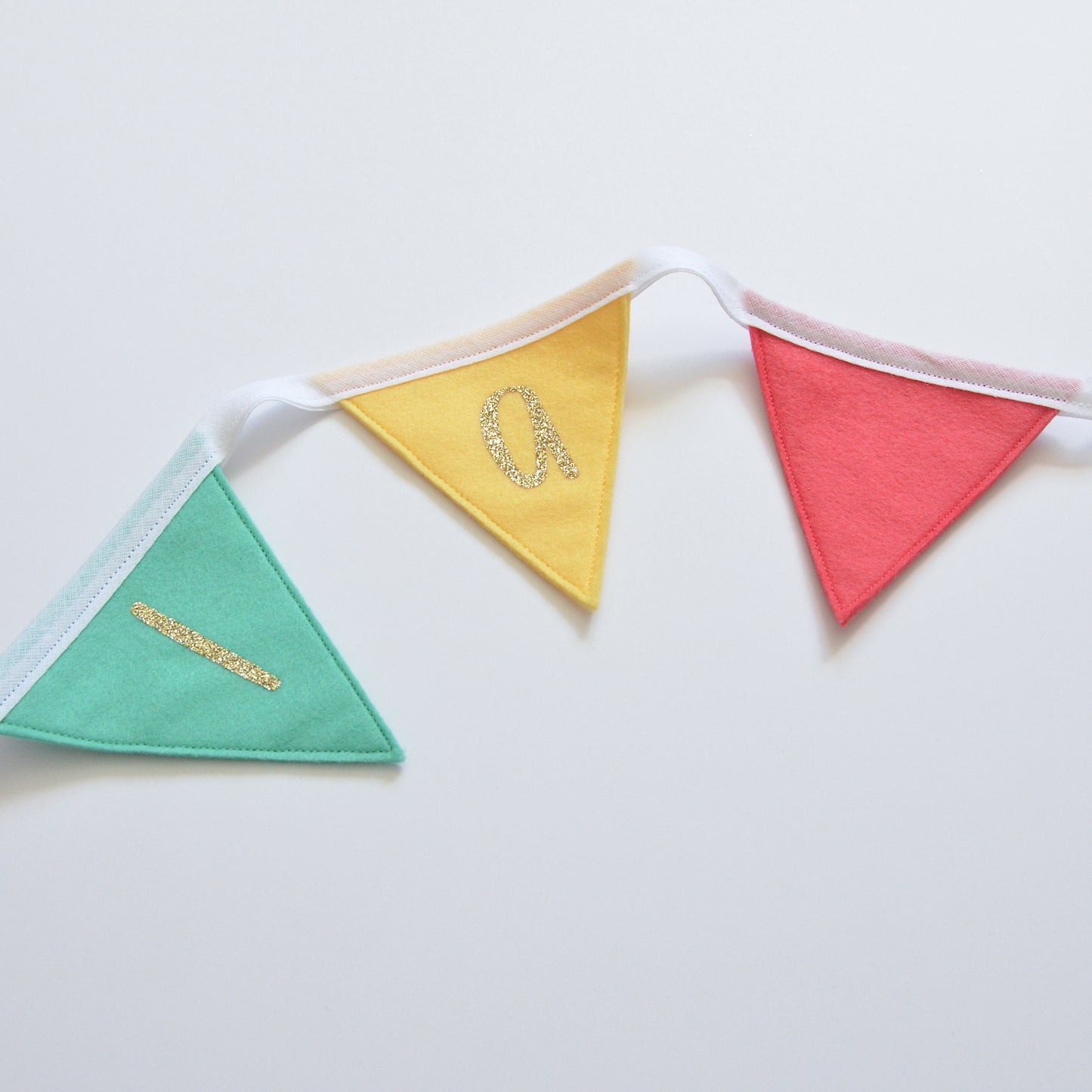 Personalised colourful rainbow bunting
