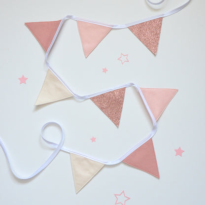 pink nursery bunting