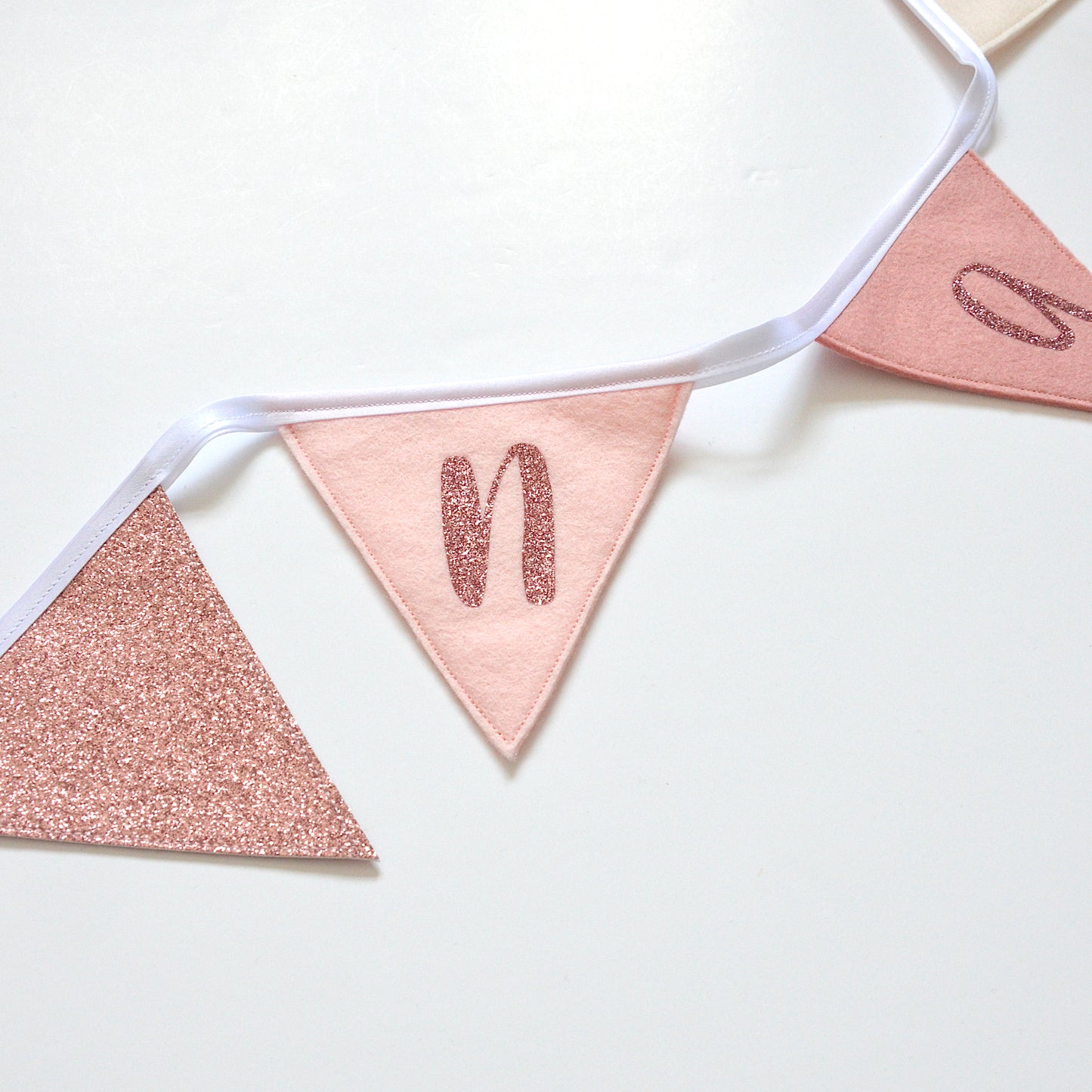 Personalised Pink Glitter Bunting