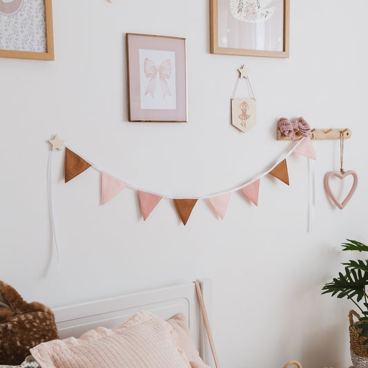 pink nursery bunting