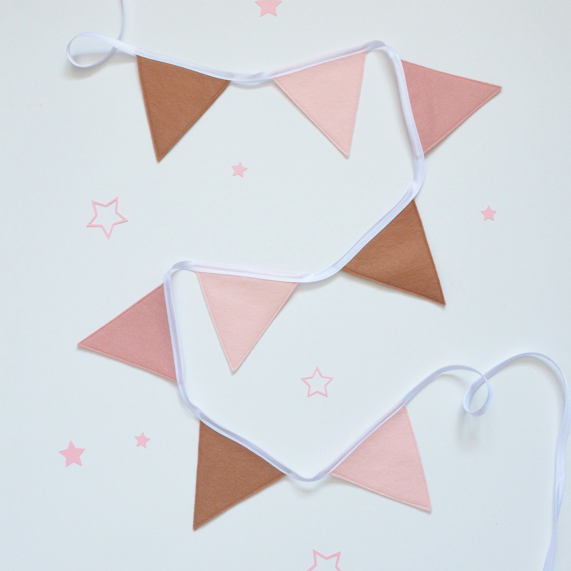 blush pink bunting. Girls bedroom decor