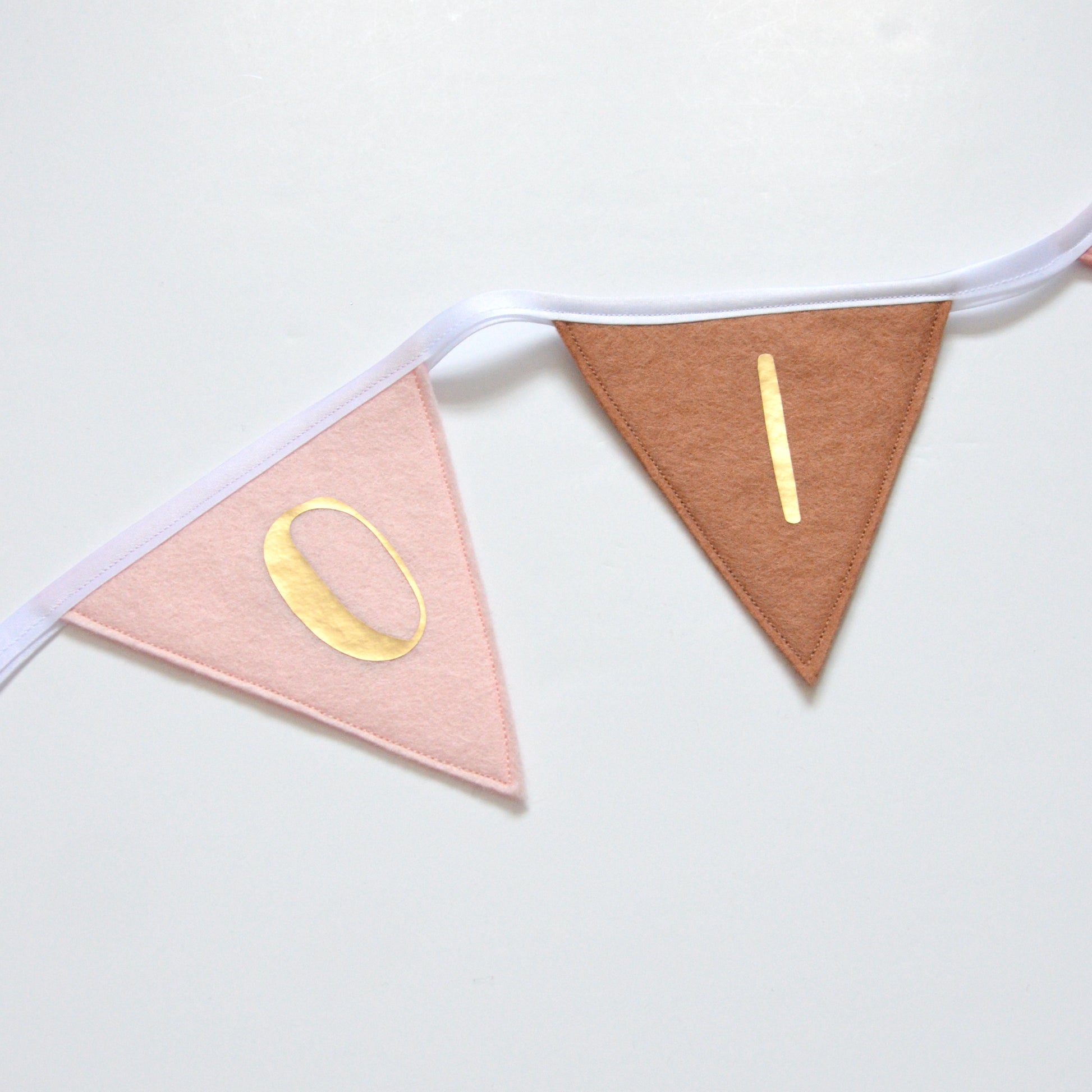 pink personalised bunting for nursery