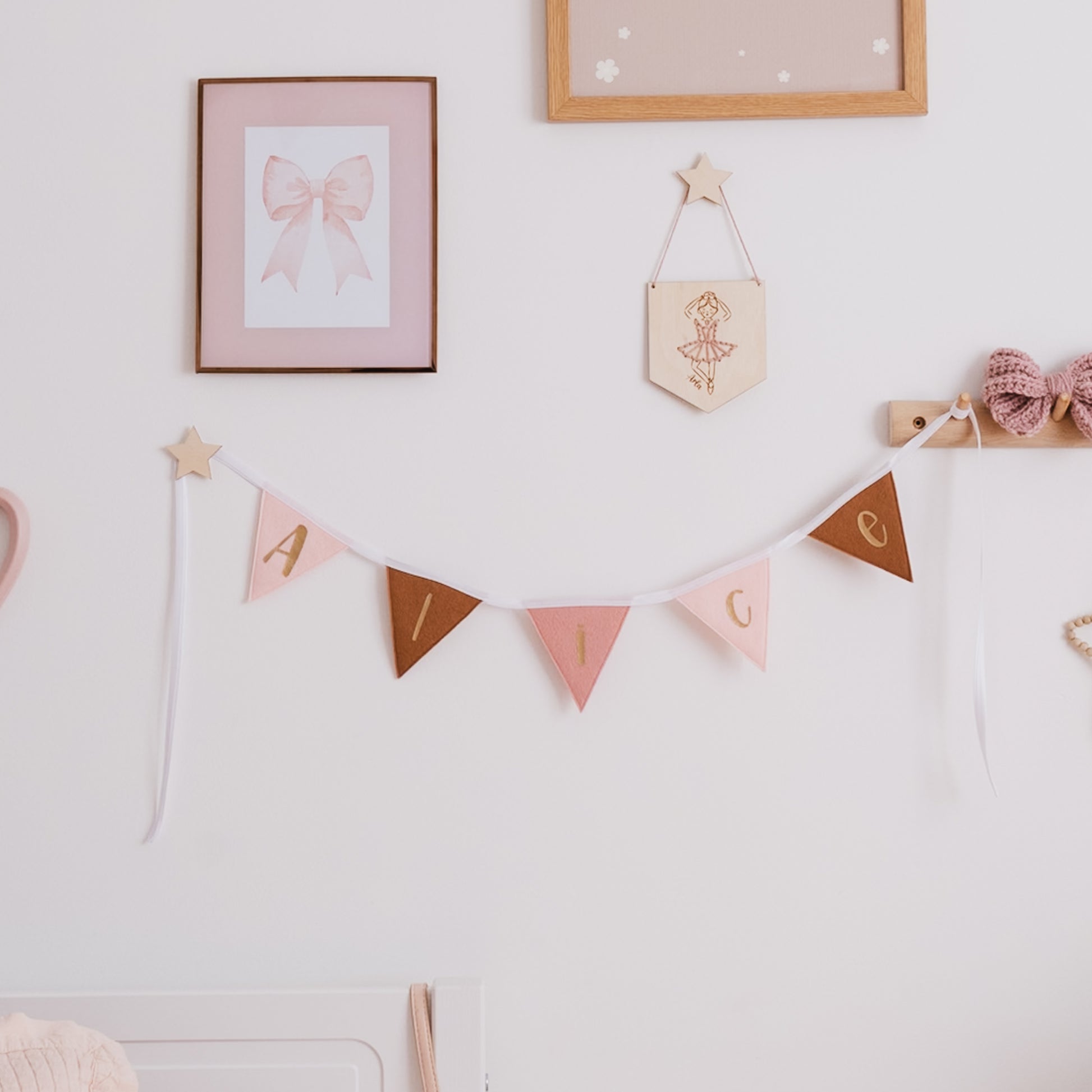 personalised bunting for girls bedroom or nursery