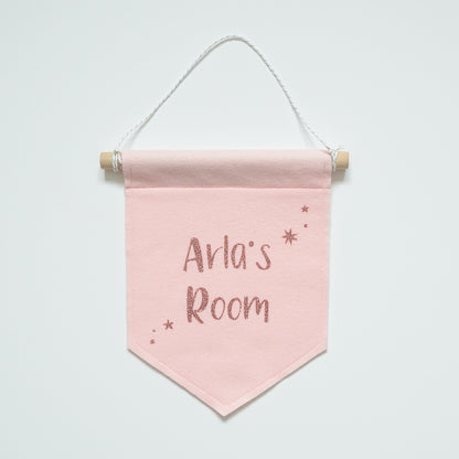 felt banner. girls room decor