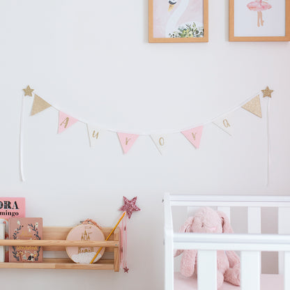 pink name bunting