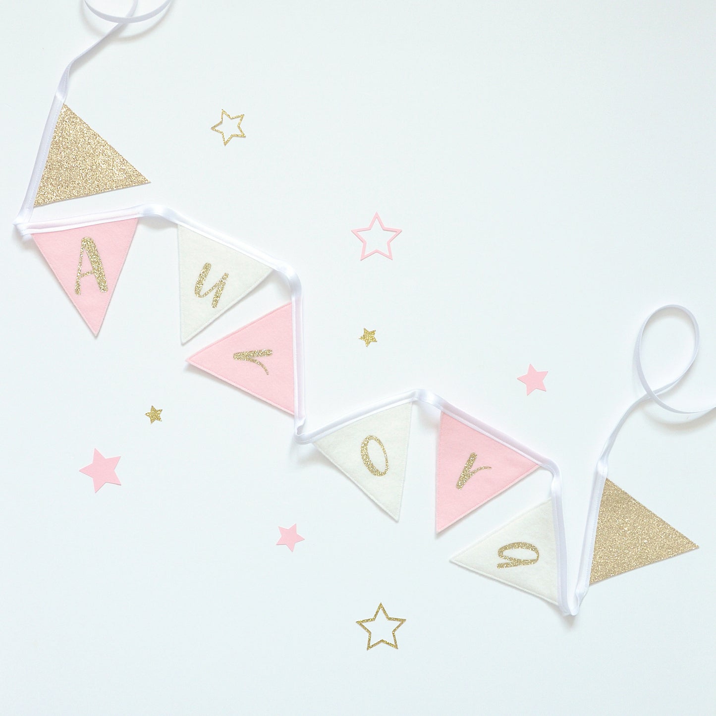 girls personalised bunting