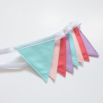 pastel bunting for girls bedroom