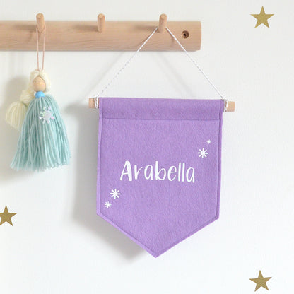 Frozen bedroom. felt banner