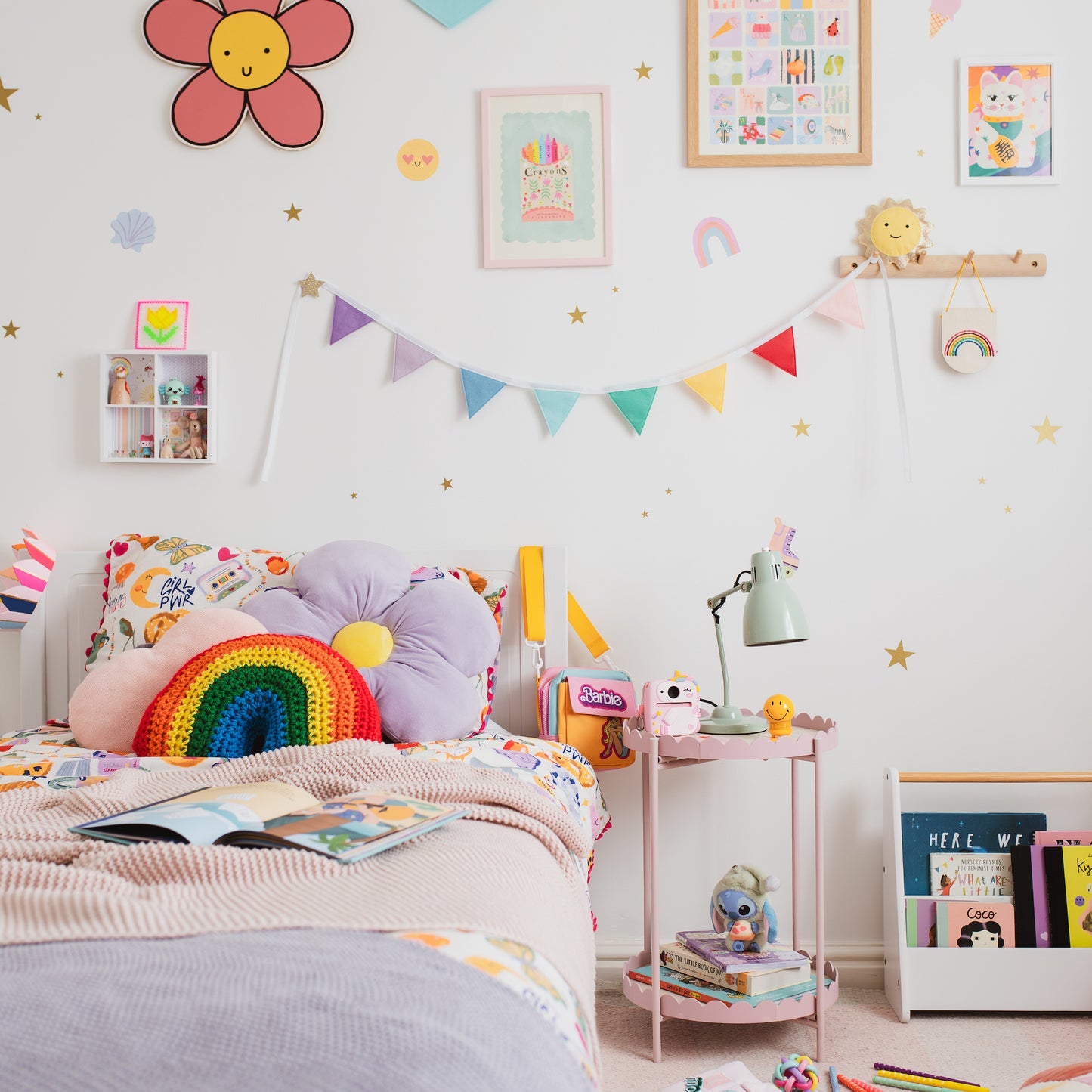 Rainbow bunting - colourful home decor